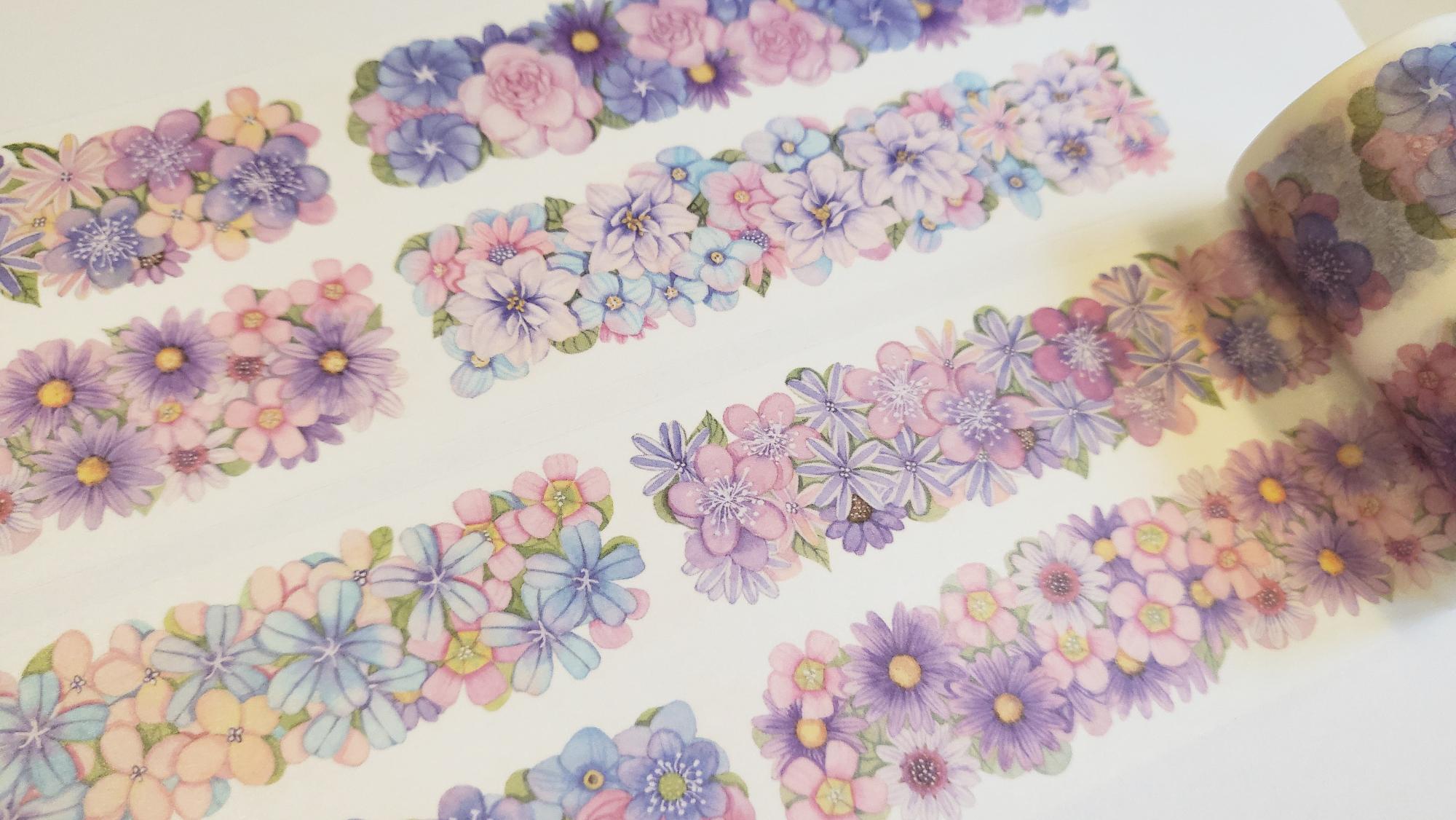 Design Washi Tape Blumen Bordüre